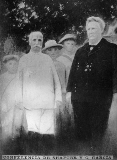 Shafter and Garcias Conference, 1898 by Unbekannt