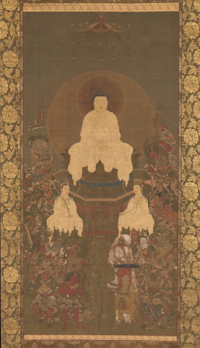 Shakyamuni Triad with the Sixteen Protectors of the Great Wisdom Sutra by Unbekannt