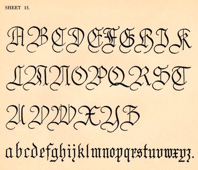Sheet 15, from a Portfolio of Alphabets by Unbekannt