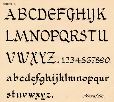Sheet 5, from a portfolio of alphabets by Unbekannt
