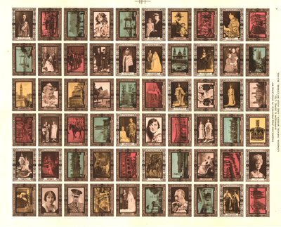 Sheet of 60 Cinderella stamps commemorating King George VI