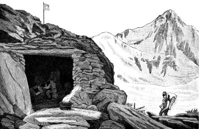 Shelter Built by the Glaciologist Louis Agassiz, Aar Glacier, Switzerland by Unbekannt