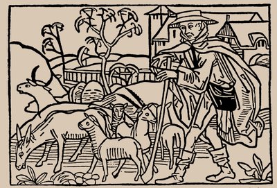 Shepherd. From Speculum Vitae Humanae by Rodericus Zamorensis, 1479 by Unbekannt