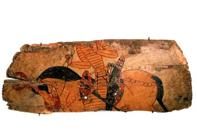 Shield with a horseman (detail) by Unbekannt