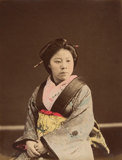 Shin, A Well-known Tea House Girl in Yokohama by Unbekannt