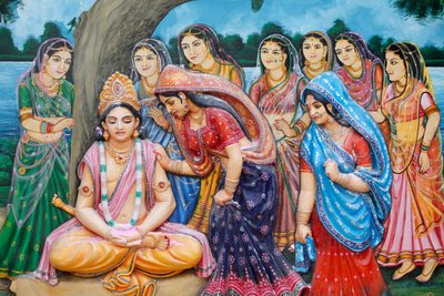 Shree Krishna Takes the Form of Gauranga, Vrindavan, India by Unbekannt