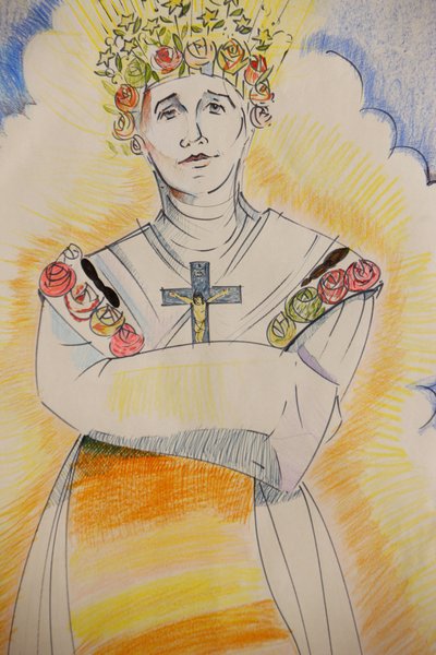 Shrine of Our Lady of La Salette Drawing of Our Lady of La Salette, La Salette, France by Unbekannt