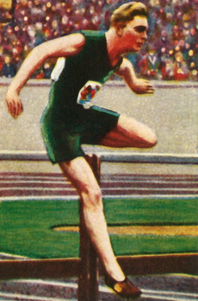 Sid Atkinson of South Africa, Winner of the 110m Hurdles, 1928 by Unbekannt