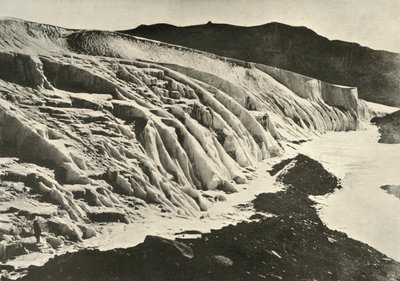 Side of Ferrar Glacier. Figure of Man in Lower Left Corner, c1908, 1909 by Unbekannt