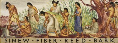 Sinew, Fiber, Reed, Bark Mural Study by Unbekannt