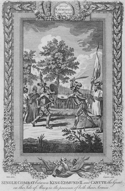 Single Combat between King Edmund II and Canute the Great on the Isle of Abney by Unbekannt