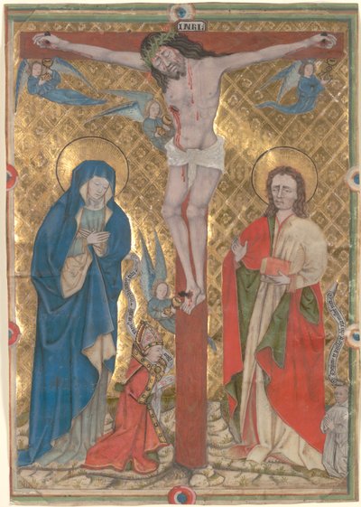 Single Leaf from a Missal: The Crucifixion by Unbekannt