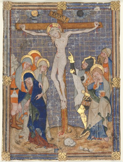 Single Miniature Excised from a Missal: The Crucifixion, c. 1385-1390 by Unbekannt