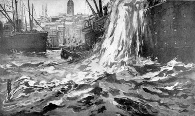 Sinking of the Merchant Ship Stamboul, Istanbul Harbour. May 25th 1915 by Unbekannt