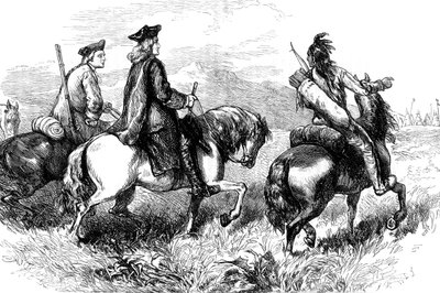 Sir Alexander Cuming on His Way to Visit the Cherokees, South Carolina, c1730 by Unbekannt