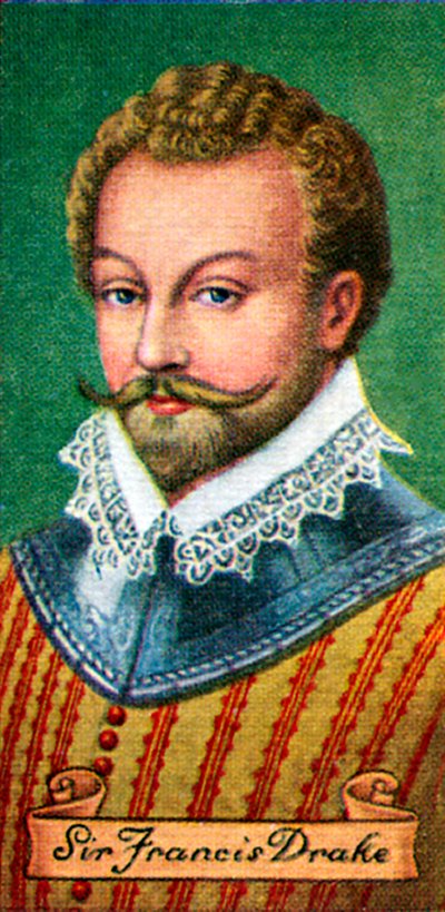 Sir Francis Drake, from a Series of Cigarette Cards by Unbekannt