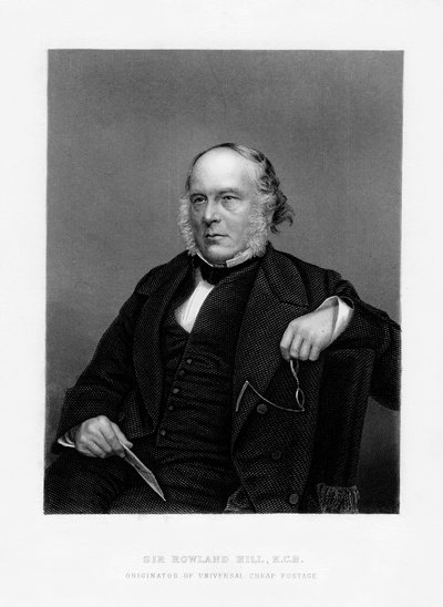 Sir Rowland Hill, British teacher, pamphleteer and creator of penny postage, 19th century by Unbekannt
