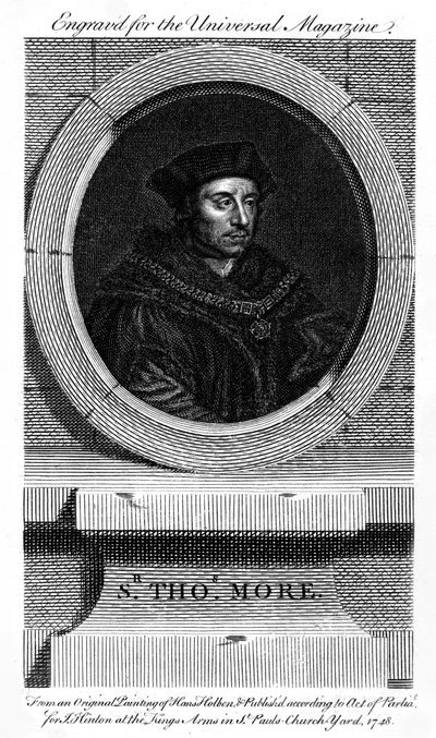 Sir Thomas More, Catholic English Lawyer, Writer, and Politician by Unbekannt