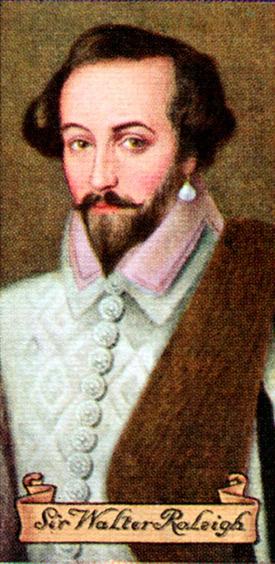 Sir Walter Raleigh, Taken from a Series of Cigarette Cards by Unbekannt