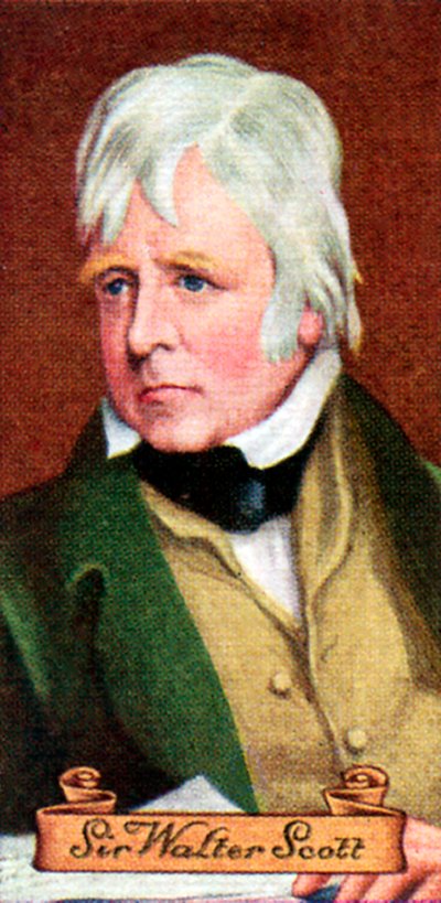 Sir Walter Scott, from a Series of Cigarette Cards by Unbekannt
