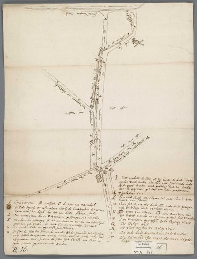 Situation Sketch of the Construction of the New Quay of the Sloterbinnenpolder along the Kostverlorenvaart by Unbekannt