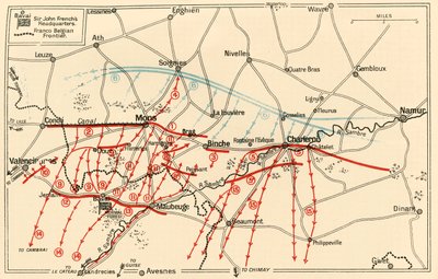 Sketch of the Chief Operations Near Mons and Charleroi by Unbekannt