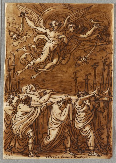 The Apostles Carrying the Body of the Virgin to the Tomb (Study after Lodovico Carracci) by Unbekannt