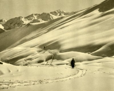 Skiing at Upper Schlossalm, near Bad Hofgastein, Austria by Unbekannt