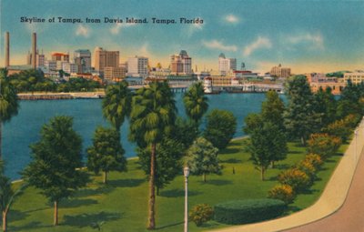 Skyline of Tampa, from Davis Island, Tampa, Florida by Unbekannt