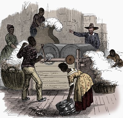 Slave Labour on a Cotton Plantation in the Southern States of America by Unbekannt