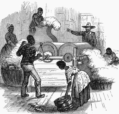 Slave Labour on a Cotton Plantation in the Southern States of America by Unbekannt
