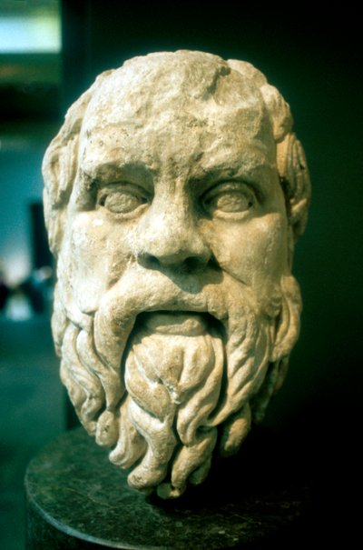 Socrates, Greek Philosopher. Roman Copy of a Lost Greek Original of c370 BC by Unbekannt