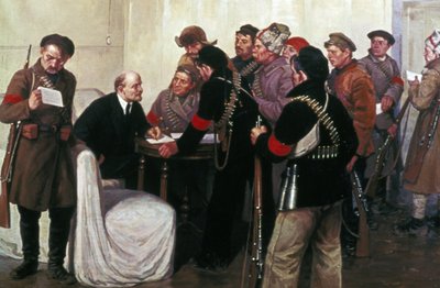 Lenin in the Smolny, During the October Days of 1917 by Unbekannt