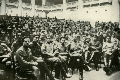 Soldier Delegates of the Russian Armies at the Douma by Unbekannt