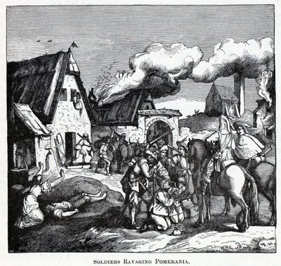 Soldiers Ravaging Pomerania by Unbekannt