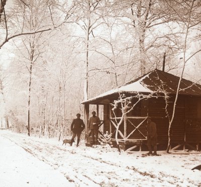 Soldiers in the Snow, Marquenterre, Northern France by Unbekannt