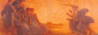 Some Women Listen to the Music Coming from the Strings of a Harp by Unbekannt
