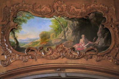 Cistercian Abbey of Valloires of the 12th century, rebuilt in the 17th century, painting attributed to Francois Boucher in the sacristy of L