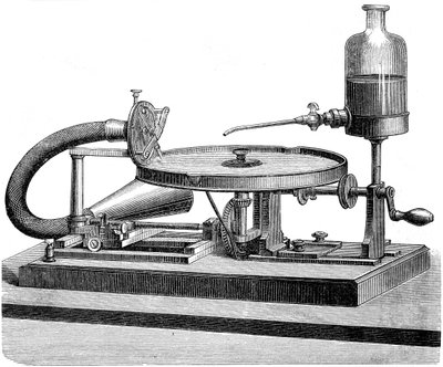 Sound Recording Disc Electricity Motor Battery Liquid, c1880 by Unbekannt
