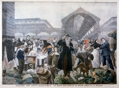 Soup Stand at Les Halles Market in the Morning, 1897 by Unbekannt