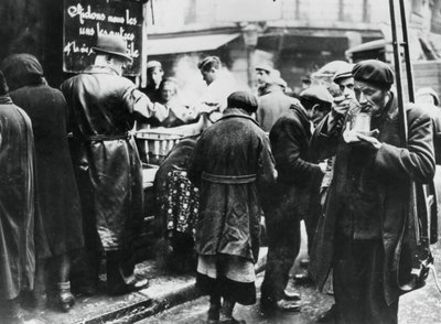 Soup Kitchen for the Needy, Les Halles, German-Occupied Paris, February 1941 by Unbekannt