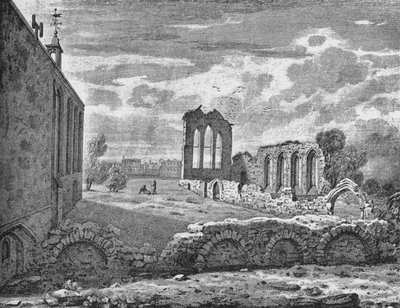 South-East View of the Nunnery of St Helen, Bishopsgate, City of London by Unbekannt