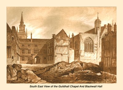 South East View Guildhall Chapel and Blackwell Hall, 1886 by Unbekannt