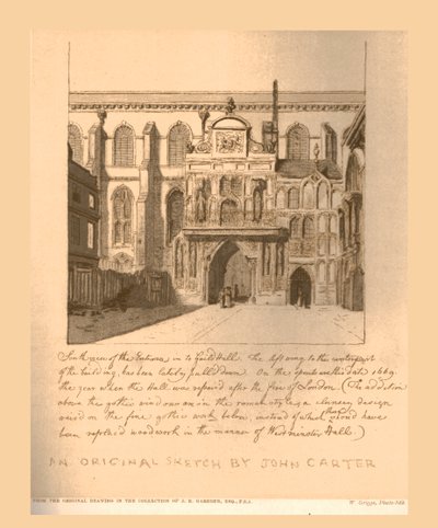 South View of the Entrance into the Guildhall, 1886 by Unbekannt