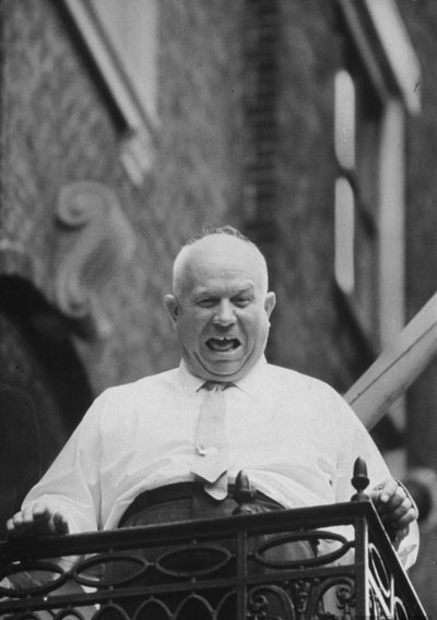 Soviet Leader Nikita Khrushchev in New York, USA, September 1960 by Unbekannt