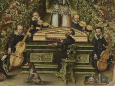Spinet Lid of Lucas Friedrich Behaim von Schwartzbach by Unbekannt