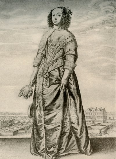 Spring - Fashionable indoor dress of an English lady, reign of Charles I, c1620-1640 by Unbekannt