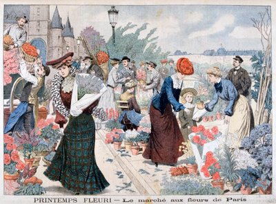 Spring flowers in a market, Paris by Unbekannt