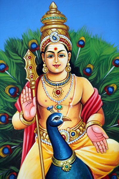 Karthikeya, Also Known as Murugan, Skanda, and Subramanya, Sri Mariamman Hindu Temple, Singapore by Unbekannt