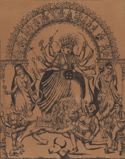 Sri Sri Durga, ca. 1875-80 by Unbekannt